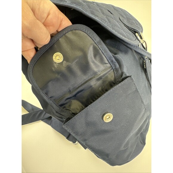 Travelon Convertible Backpack Blue Quilted Handbag Purse Drawstring Flap Clasp main image 16